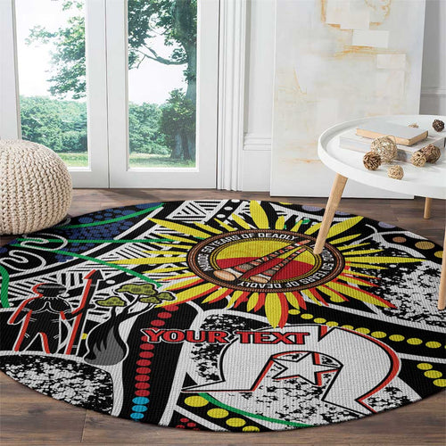 NAIDOC 50 Years of Deadly Personalised Round Carpet Aboriginal Dot Art