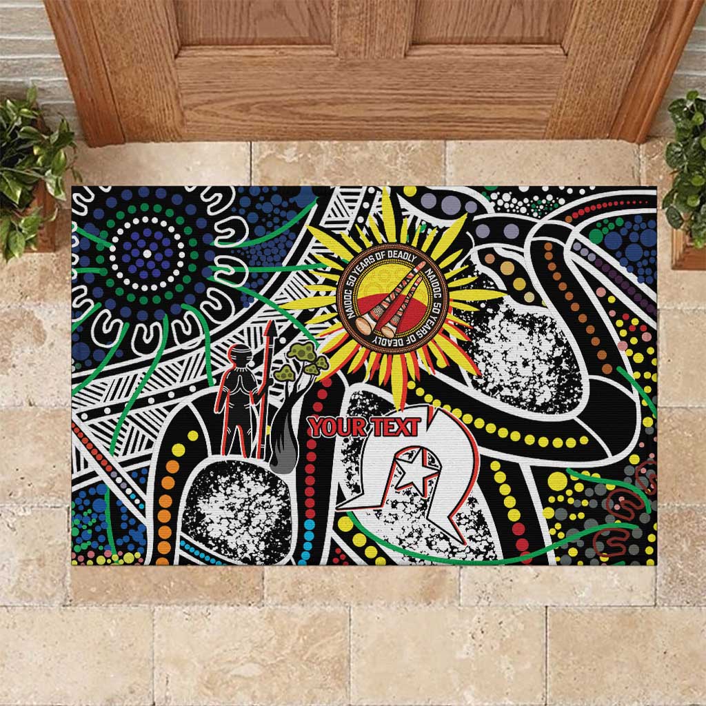 NAIDOC 50 Years of Deadly Personalised Rubber Doormat Aboriginal Dot Art