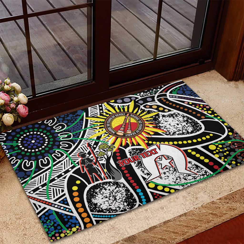 NAIDOC 50 Years of Deadly Personalised Rubber Doormat Aboriginal Dot Art