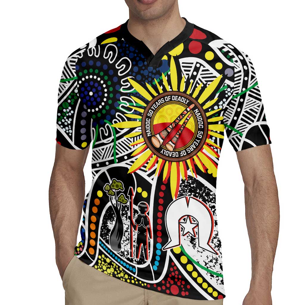 NAIDOC 50 Years of Deadly Personalised Rugby Jersey Aboriginal Dot Art
