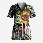 NAIDOC 50 Years of Deadly Personalised Scrub Top Aboriginal Dot Art