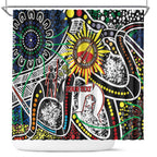 NAIDOC 50 Years of Deadly Personalised Shower Curtain Aboriginal Dot Art
