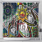 NAIDOC 50 Years of Deadly Personalised Shower Curtain Aboriginal Dot Art