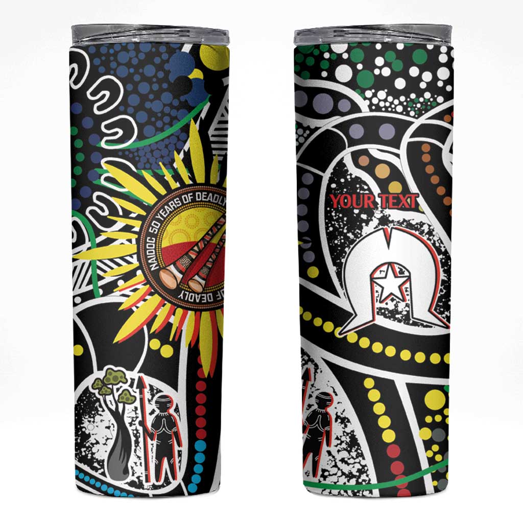 NAIDOC 50 Years of Deadly Personalised Skinny Tumbler Aboriginal Dot Art