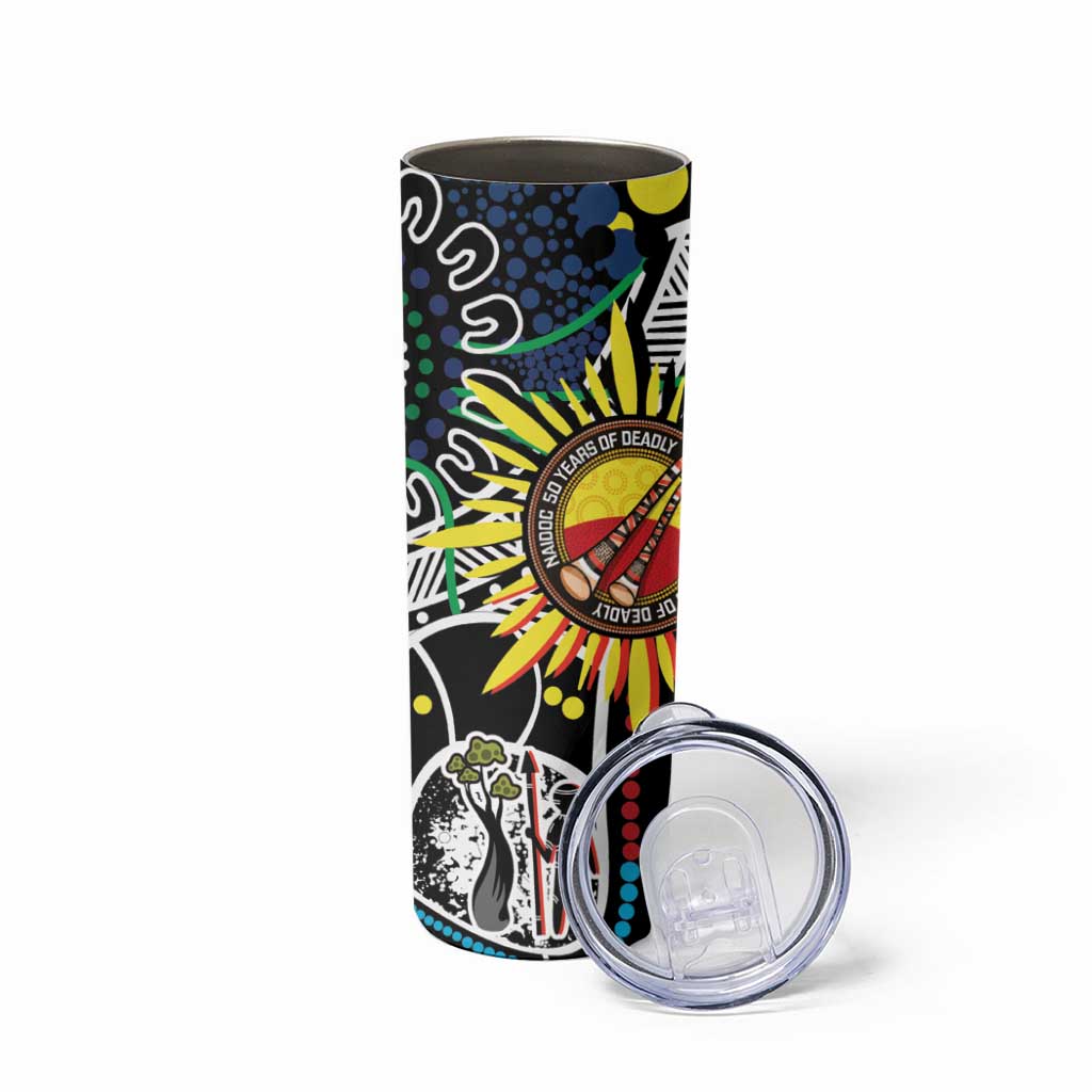 NAIDOC 50 Years of Deadly Personalised Skinny Tumbler Aboriginal Dot Art