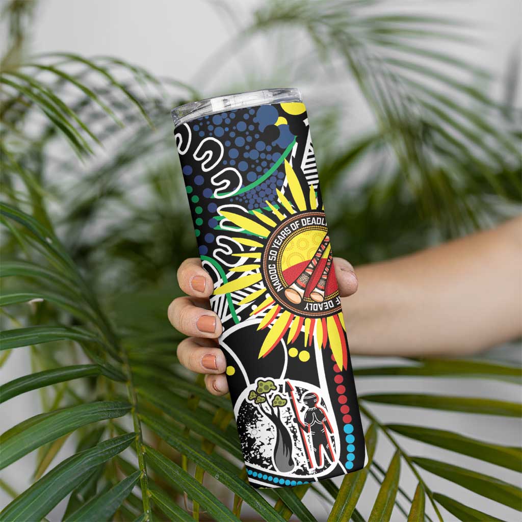 NAIDOC 50 Years of Deadly Personalised Skinny Tumbler Aboriginal Dot Art