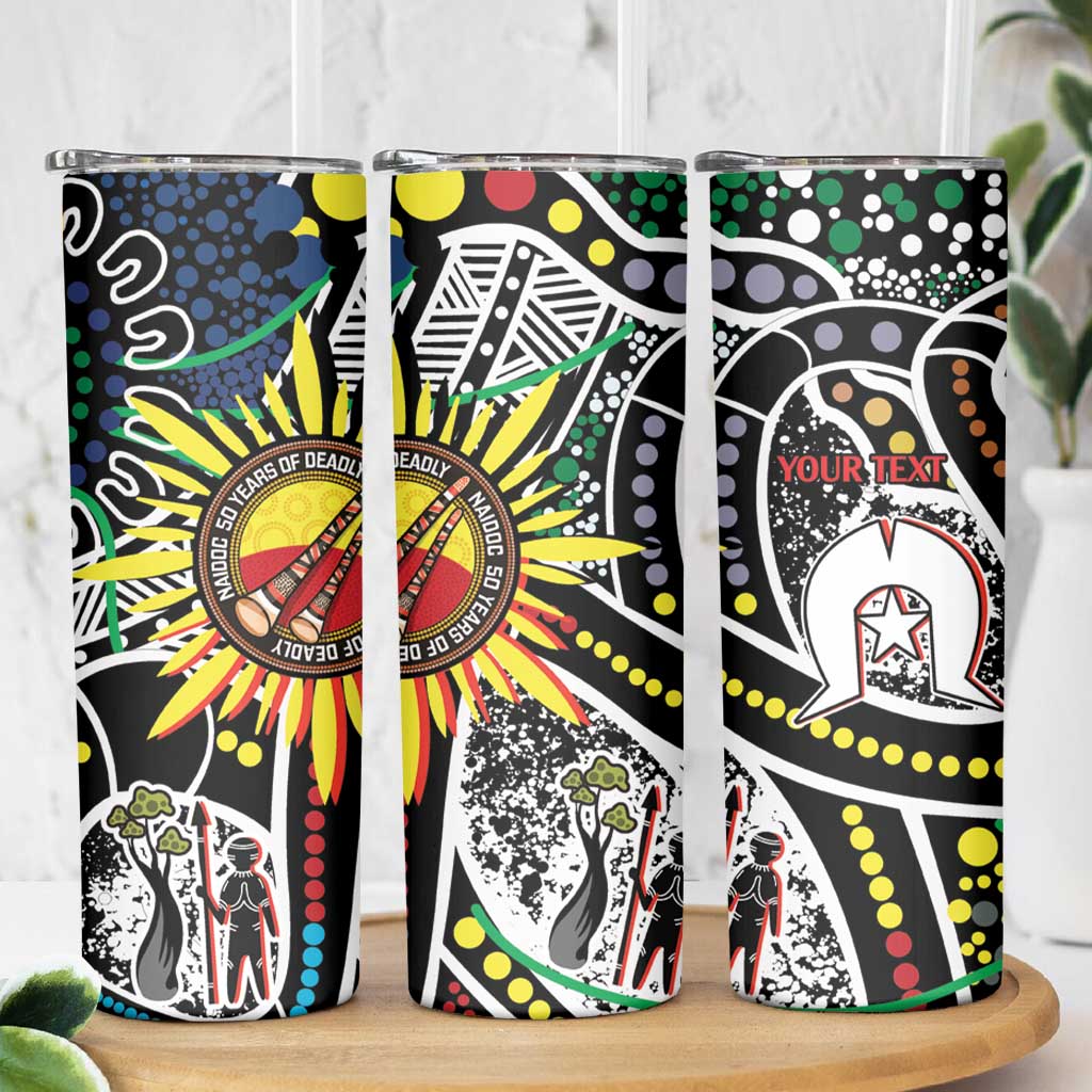 NAIDOC 50 Years of Deadly Personalised Skinny Tumbler Aboriginal Dot Art