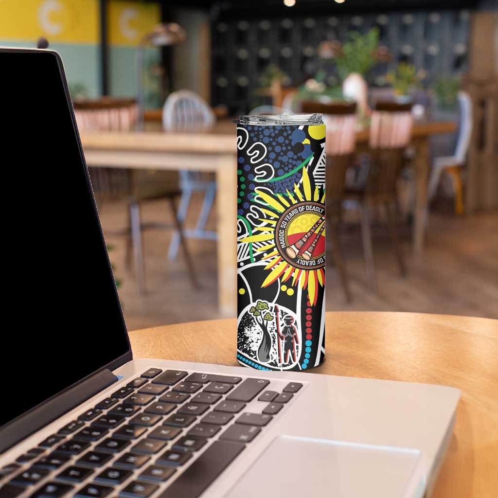 NAIDOC 50 Years of Deadly Personalised Skinny Tumbler Aboriginal Dot Art