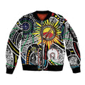NAIDOC 50 Years of Deadly Personalised Sleeve Zip Bomber Jacket Aboriginal Dot Art