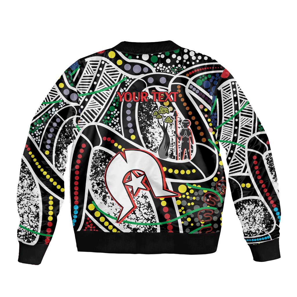NAIDOC 50 Years of Deadly Personalised Sleeve Zip Bomber Jacket Aboriginal Dot Art
