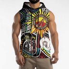 NAIDOC 50 Years of Deadly Personalised Sleeveless Hoodie Aboriginal Dot Art
