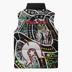 NAIDOC 50 Years of Deadly Personalised Sleeveless Puffer Jacket Aboriginal Dot Art