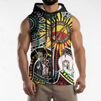 NAIDOC 50 Years of Deadly Personalised Sleeveless Zip Hoodie Aboriginal Dot Art