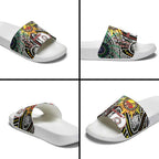 NAIDOC 50 Years of Deadly Personalised Slide Sandals Aboriginal Dot Art