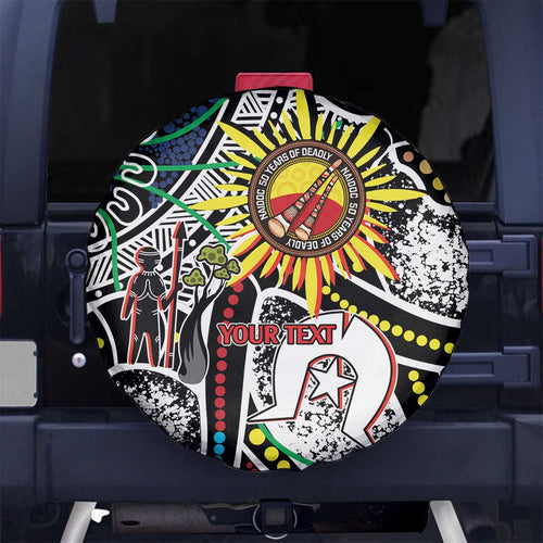 NAIDOC 50 Years of Deadly Personalised Spare Tire Cover Aboriginal Dot Art