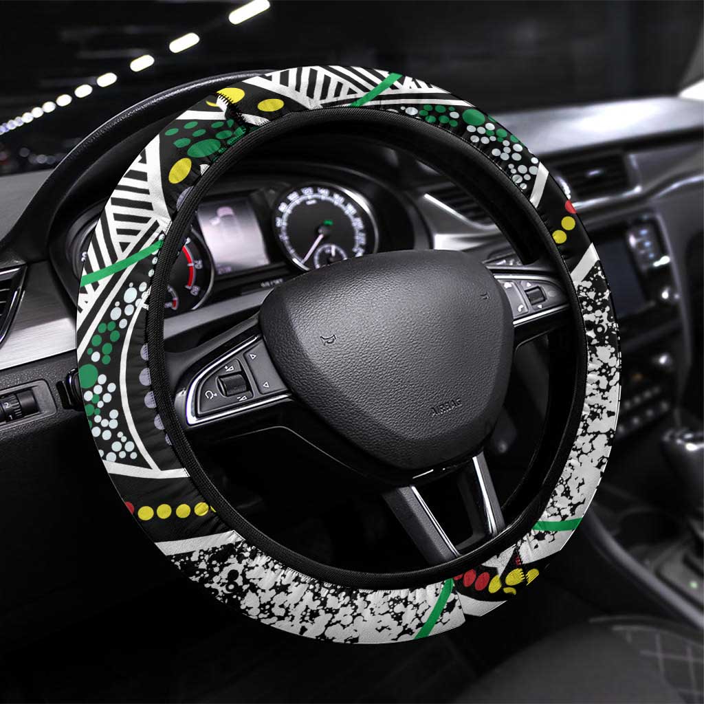 NAIDOC 50 Years of Deadly Steering Wheel Cover Aboriginal Dot Art