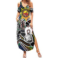 NAIDOC 50 Years of Deadly Personalised Summer Maxi Dress Aboriginal Dot Art