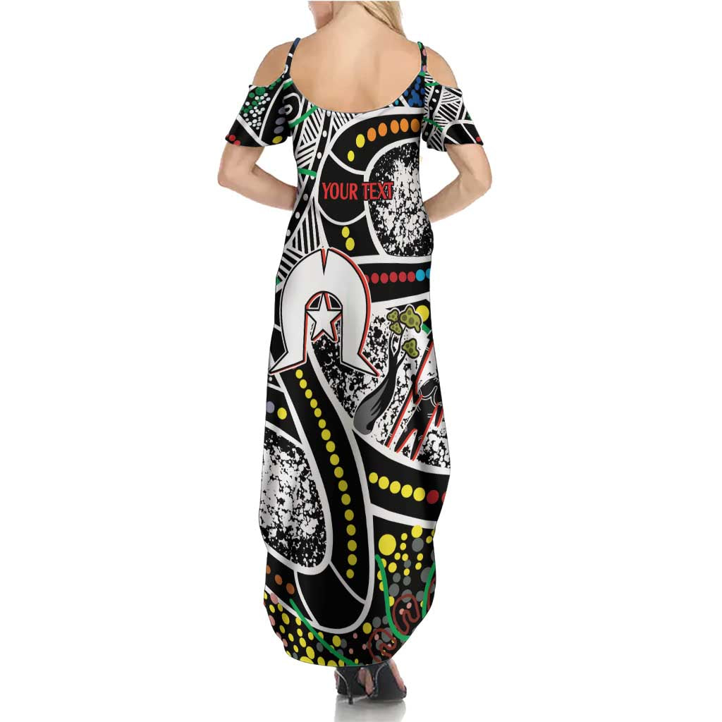 NAIDOC 50 Years of Deadly Personalised Summer Maxi Dress Aboriginal Dot Art