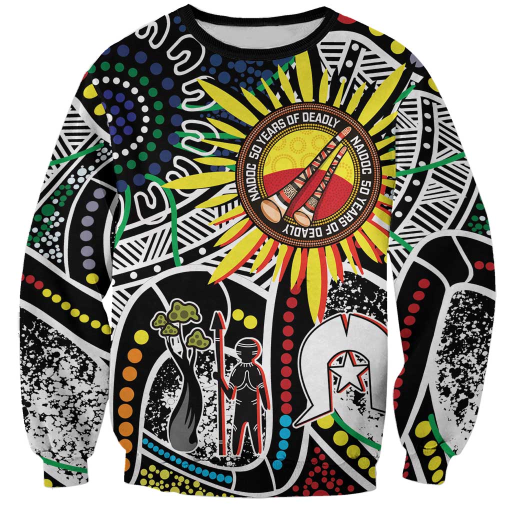 NAIDOC 50 Years of Deadly Personalised Sweatshirt Aboriginal Dot Art