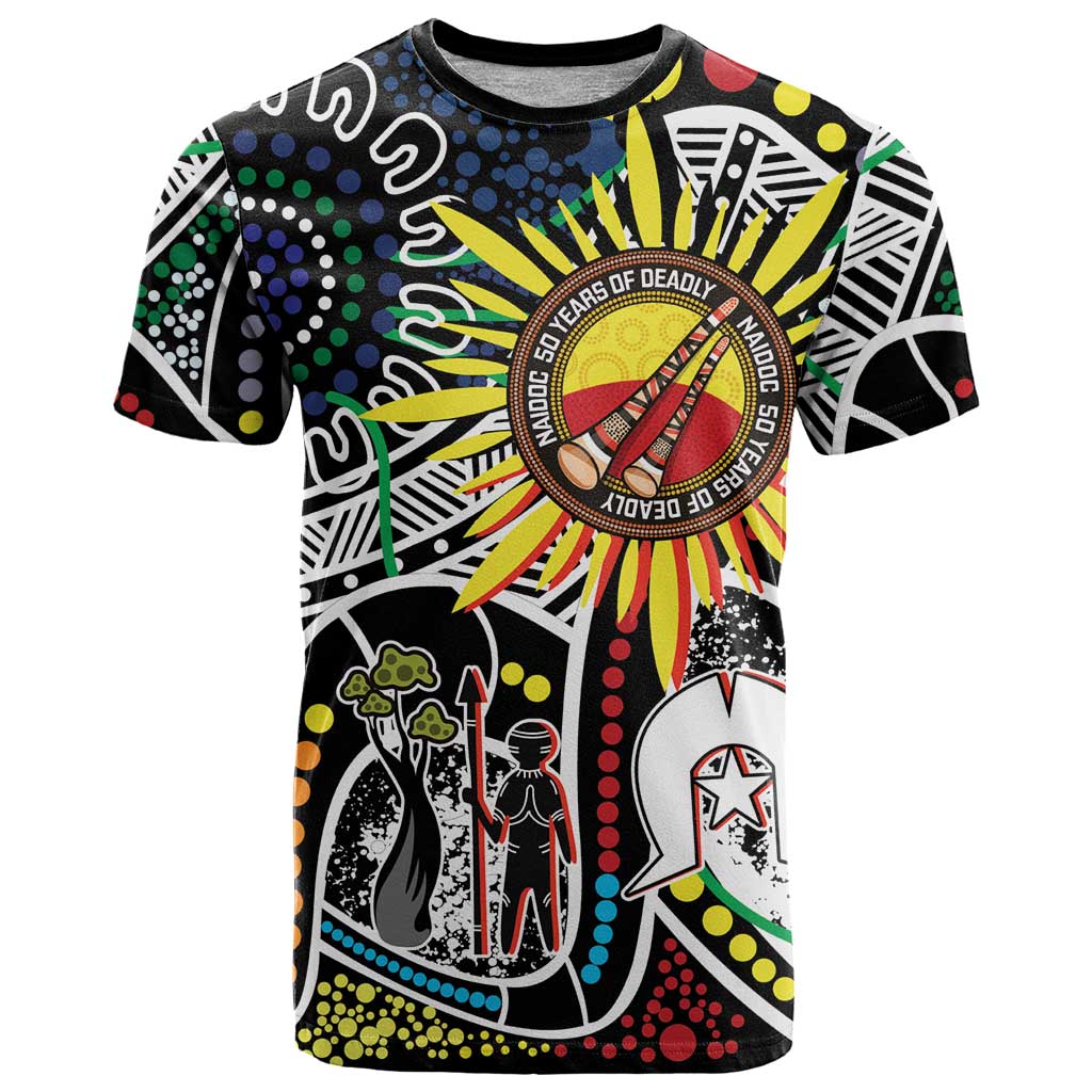 NAIDOC 50 Years of Deadly Personalised T Shirt Aboriginal Dot Art