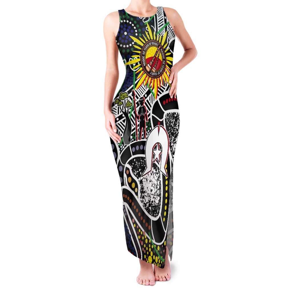 NAIDOC 50 Years of Deadly Personalised Tank Maxi Dress Aboriginal Dot Art