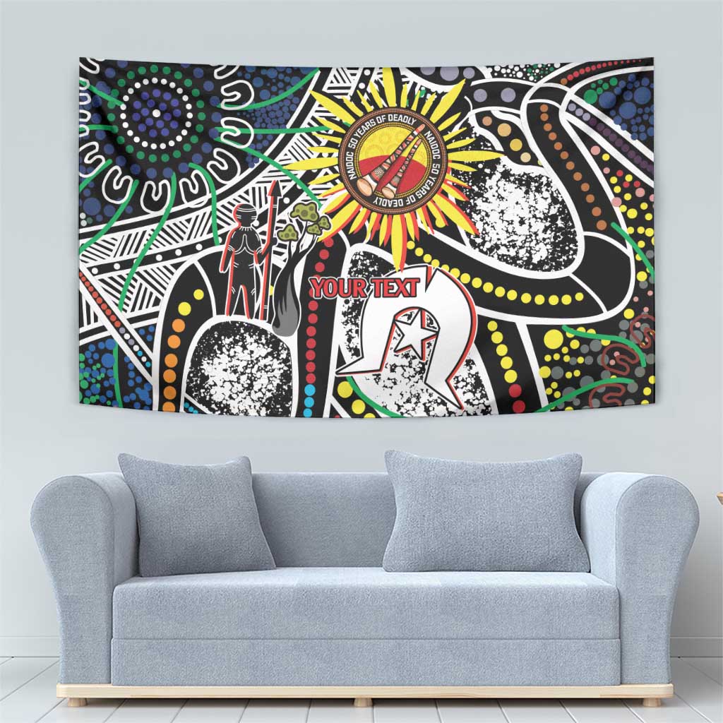 NAIDOC 50 Years of Deadly Personalised Tapestry Aboriginal Dot Art