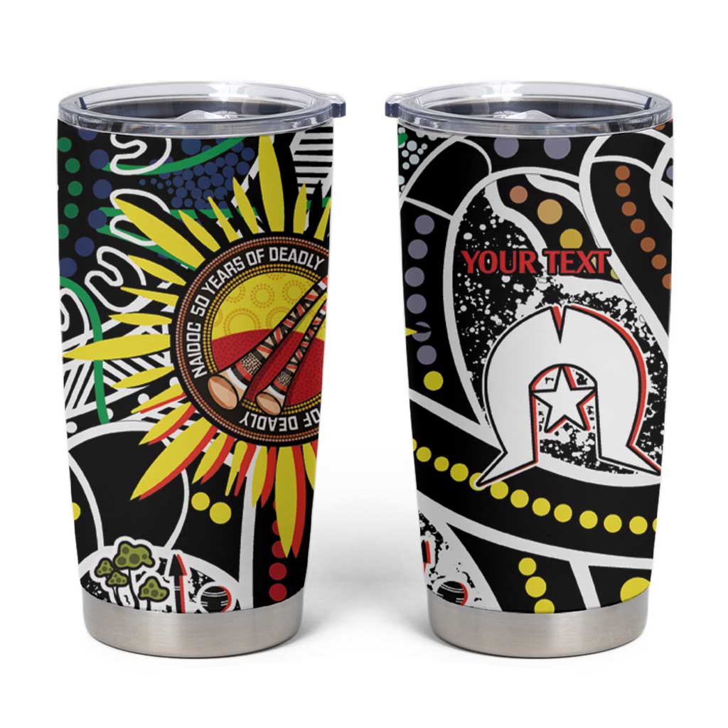 NAIDOC 50 Years of Deadly Personalised Tumbler Cup Aboriginal Dot Art