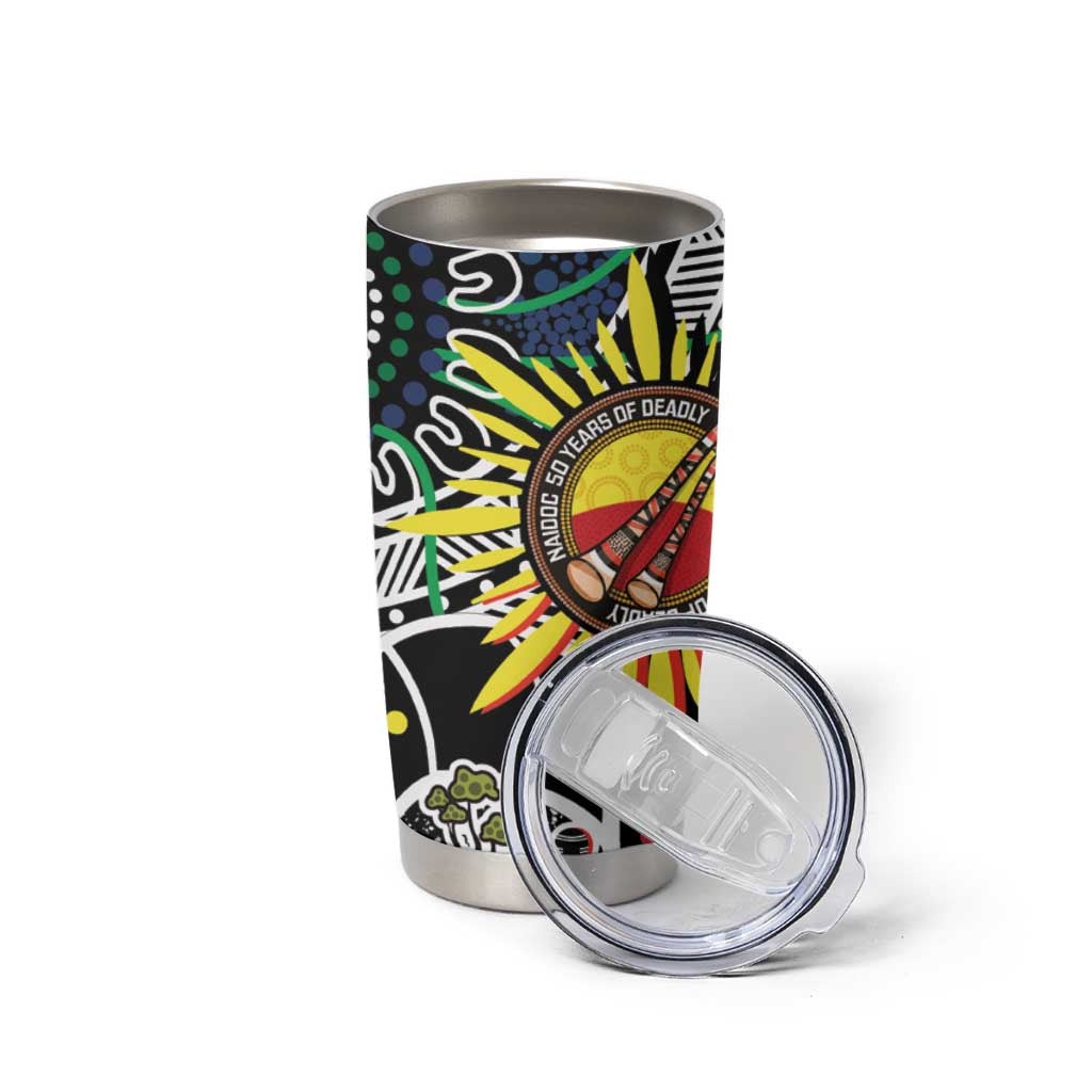 NAIDOC 50 Years of Deadly Personalised Tumbler Cup Aboriginal Dot Art