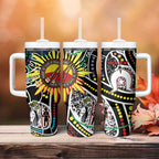 NAIDOC 50 Years of Deadly Personalised Tumbler With Handle Aboriginal Dot Art