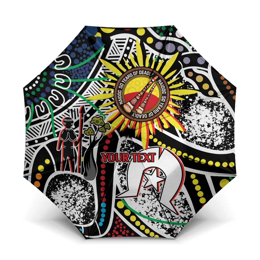 NAIDOC 50 Years of Deadly Personalised Umbrella Aboriginal Dot Art