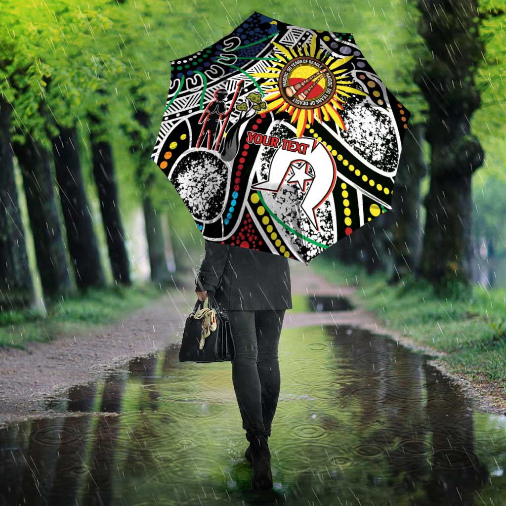 NAIDOC 50 Years of Deadly Personalised Umbrella Aboriginal Dot Art