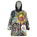 NAIDOC 50 Years of Deadly Personalised Wearable Blanket Hoodie Aboriginal Dot Art