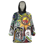 NAIDOC 50 Years of Deadly Personalised Wearable Blanket Hoodie Aboriginal Dot Art