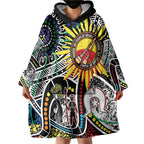 NAIDOC 50 Years of Deadly Personalised Wearable Blanket Hoodie Aboriginal Dot Art