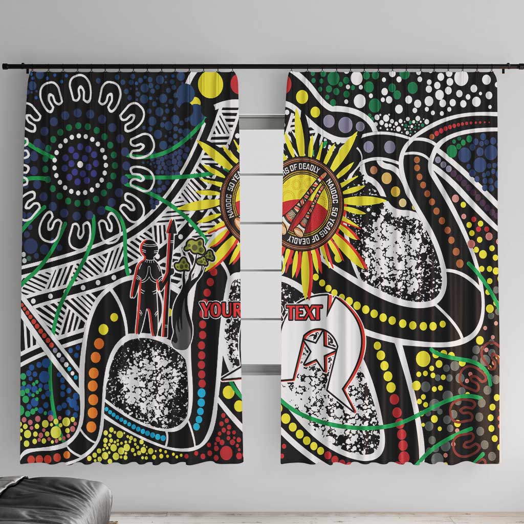 NAIDOC 50 Years of Deadly Personalised Window Curtain Aboriginal Dot Art