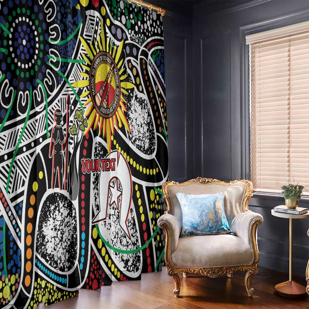 NAIDOC 50 Years of Deadly Personalised Window Curtain Aboriginal Dot Art