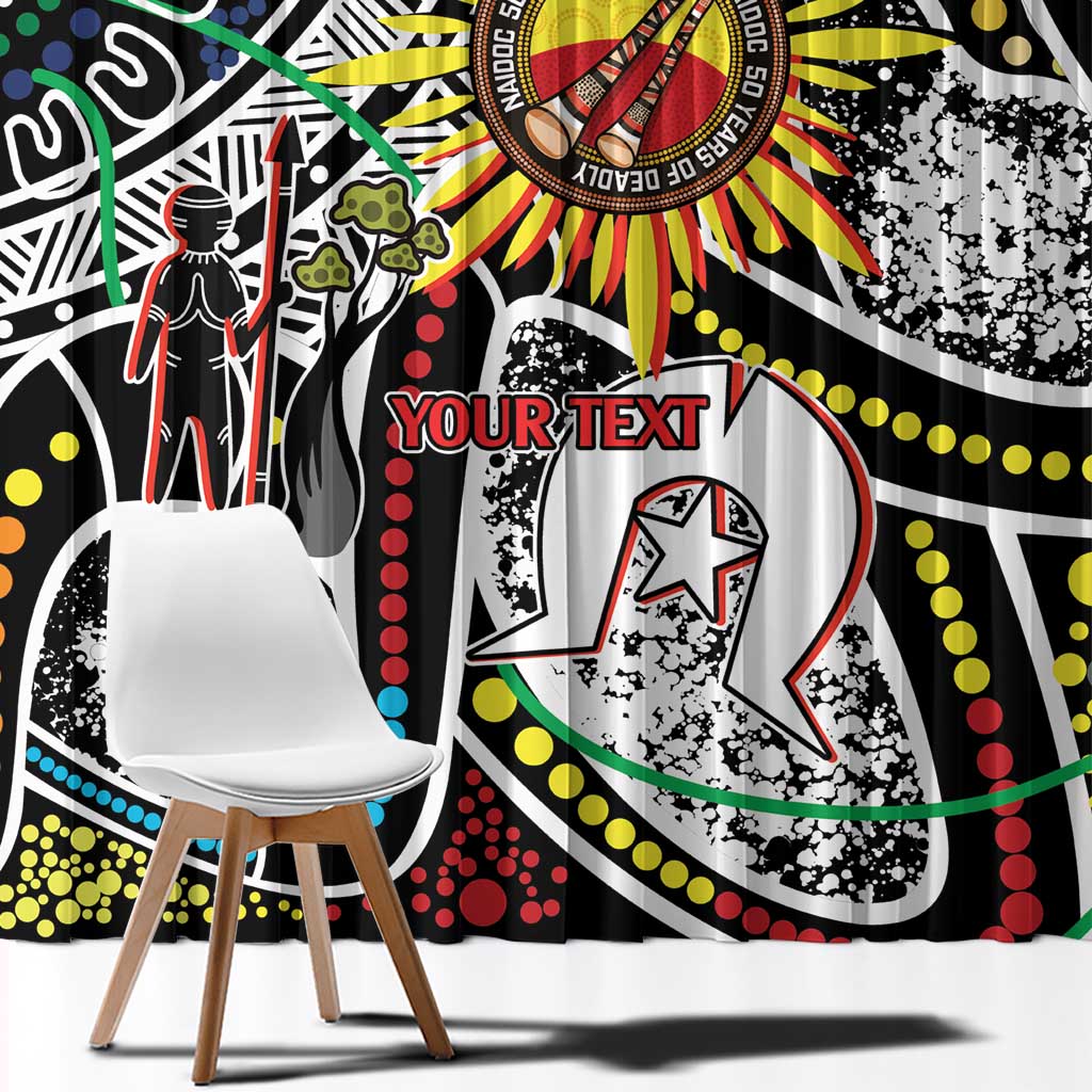 NAIDOC 50 Years of Deadly Personalised Window Curtain Aboriginal Dot Art