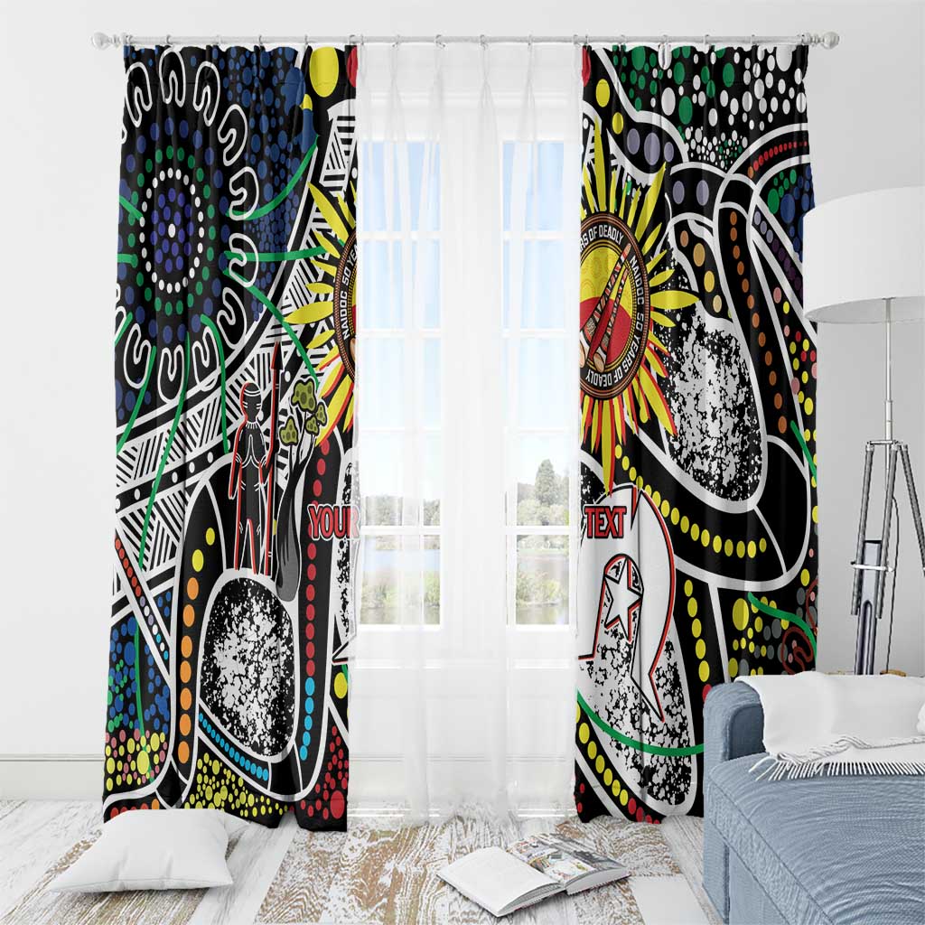 NAIDOC 50 Years of Deadly Personalised Window Curtain Aboriginal Dot Art