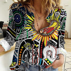 NAIDOC 50 Years of Deadly Personalised Women Casual Shirt Aboriginal Dot Art