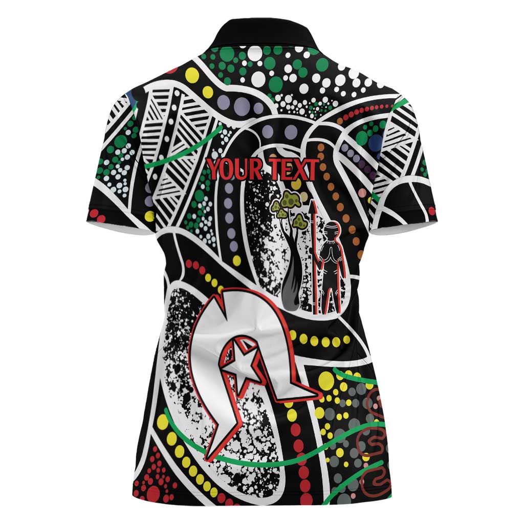 NAIDOC 50 Years of Deadly Personalised Women Polo Shirt Aboriginal Dot Art