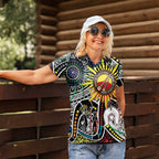 NAIDOC 50 Years of Deadly Personalised Women Polo Shirt Aboriginal Dot Art