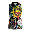 NAIDOC 50 Years of Deadly Personalised Women Sleeveless Polo Shirt Aboriginal Dot Art