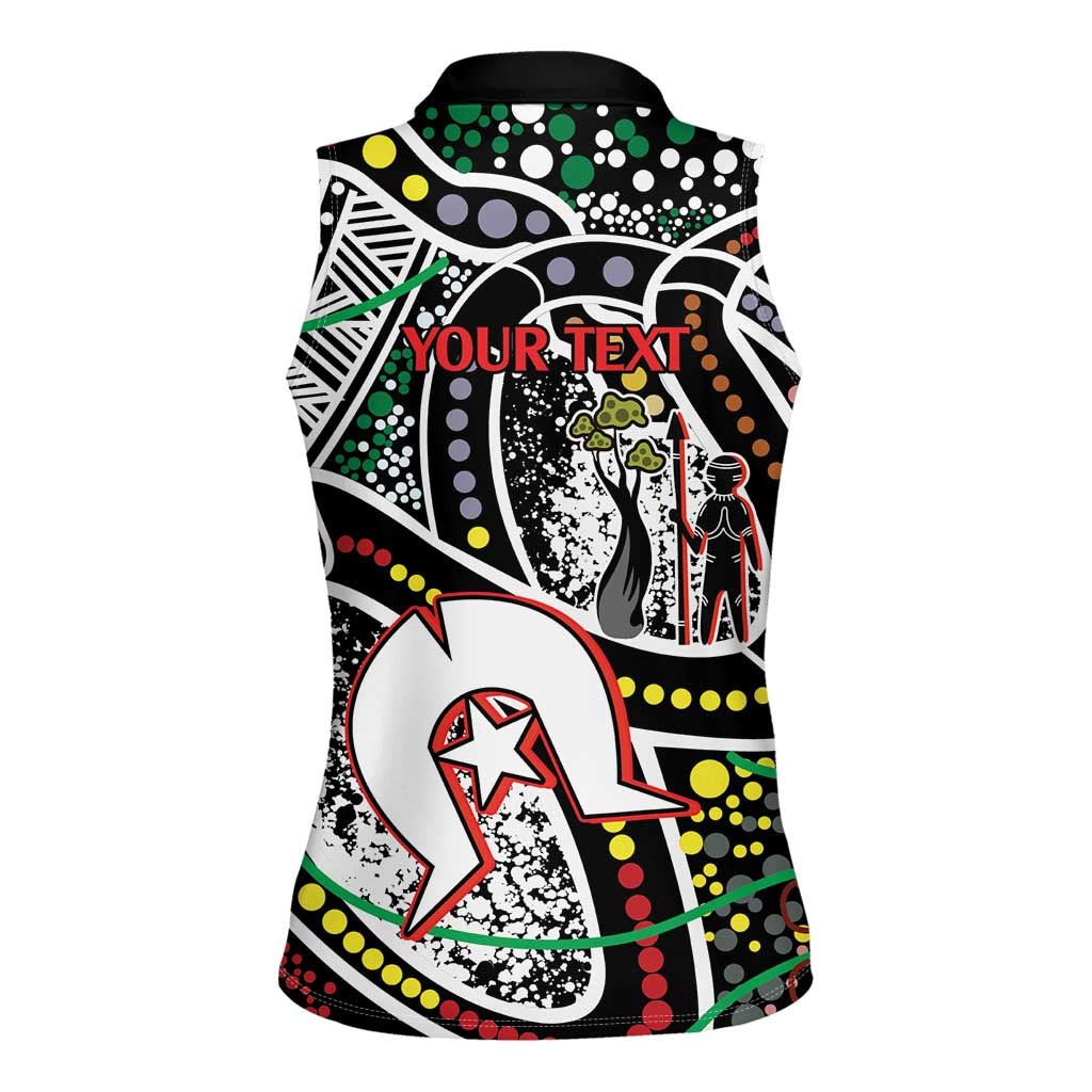 NAIDOC 50 Years of Deadly Personalised Women Sleeveless Polo Shirt Aboriginal Dot Art