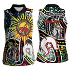 NAIDOC 50 Years of Deadly Personalised Women Sleeveless Polo Shirt Aboriginal Dot Art