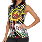 NAIDOC 50 Years of Deadly Personalised Women Sleeveless Polo Shirt Aboriginal Dot Art
