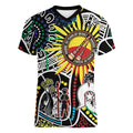 NAIDOC 50 Years of Deadly Personalised Women V-Neck T-Shirt Aboriginal Dot Art
