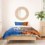 Custom Bulldogs and Tigers Bedding Set Rugby Mascot With Sporty Style