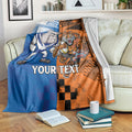 Custom Bulldogs and Tigers Blanket Rugby Mascot With Sporty Style