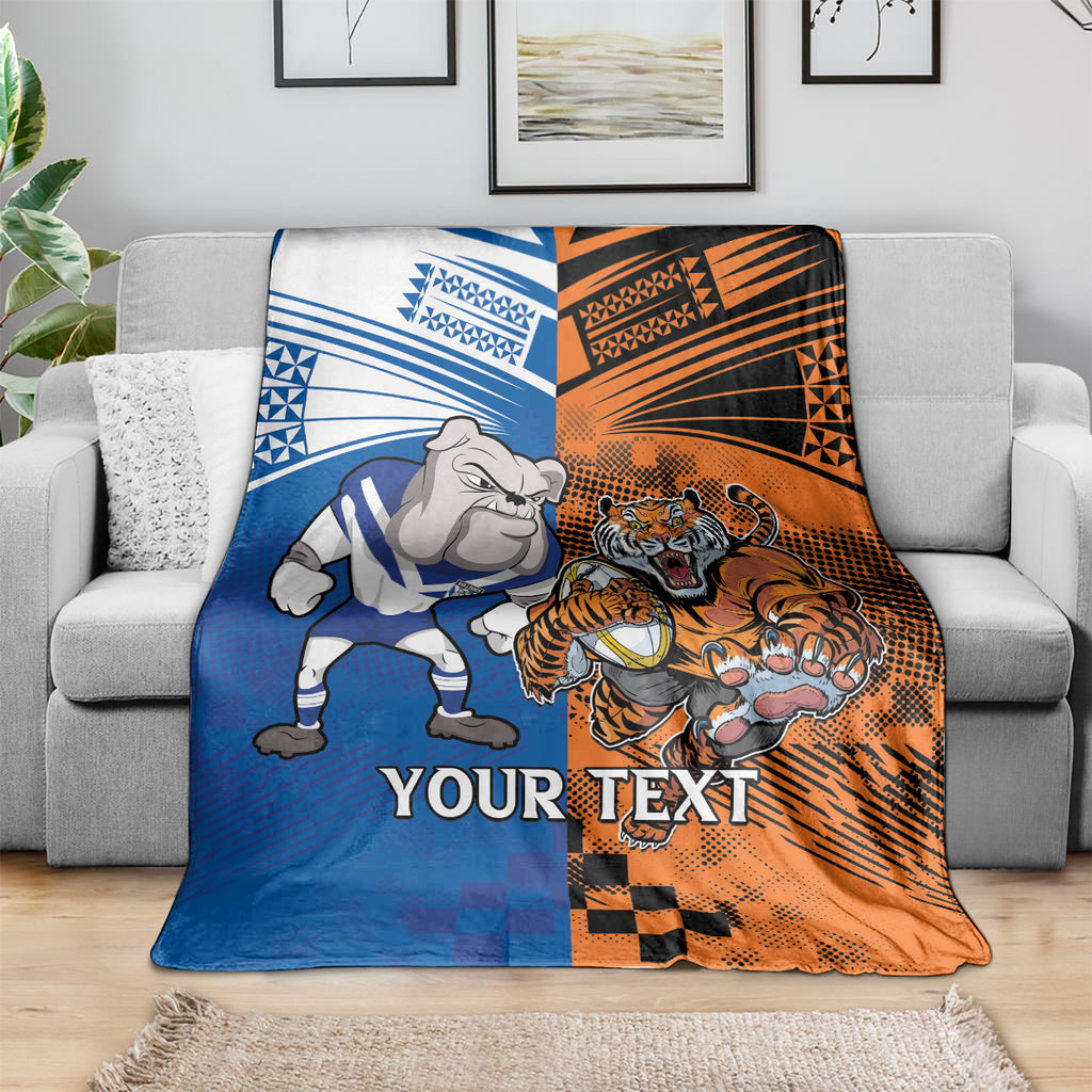 Custom Bulldogs and Tigers Blanket Rugby Mascot With Sporty Style