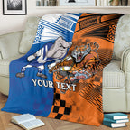 Custom Bulldogs and Tigers Blanket Rugby Mascot With Sporty Style